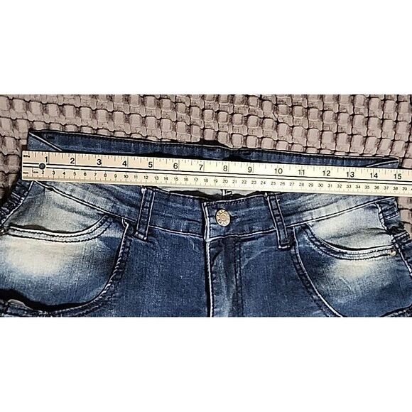 Jeans Wear Jeggings Large Womens Distressed Button Zipper - Picture 7 of 16